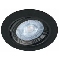 Spot LED Encastrable Orientable 5W Rond Noir SMD - Blanc Neutre