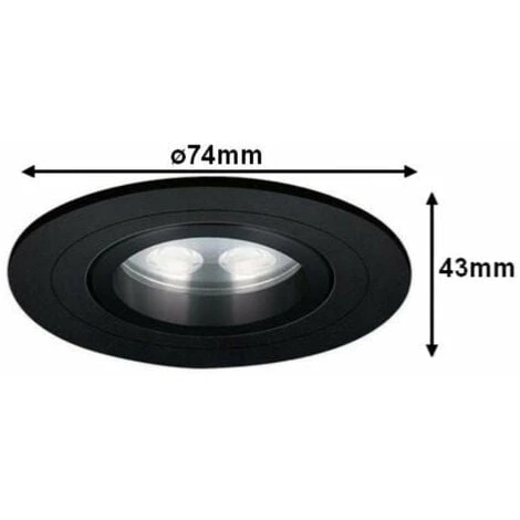 Spot LED Encastrable Orientable 5W Rond Noir SMD - Blanc Neutre 4 Spot LED Encastrable Orientable 5W Rond Noir SMD - Blanc Neutre – Image 4