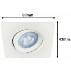 Spot LED Encastrable Orientable 5W Carré Noir SMD - Blanc Chaud 5 Spot LED Encastrable Orientable 5W Carré Noir SMD - Blanc Chaud -EUROPALAMP Soldes Magasin 91401729 3