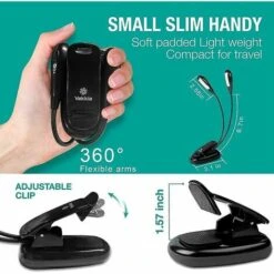 Lampe De Lecture/pupitre De Musique Rechargeable à 12 LED, Lampe De Lecture à Clipser Dans Le Lit, Double Protection Des Yeux -EUROPALAMP Soldes Magasin 91406977 5