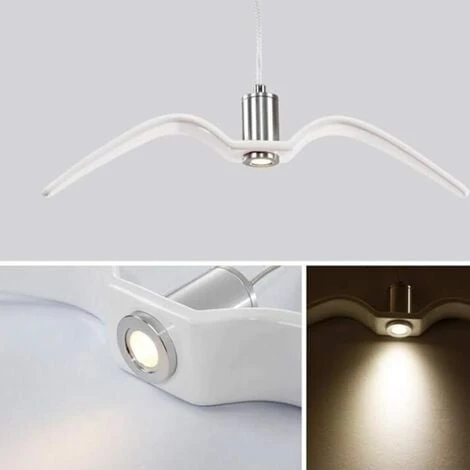 Lustre Seagull - Blanc - Chaud - Lampe De Chevet Décorative 2 Lustre Seagull - Blanc - Chaud - Lampe De Chevet Décorative – Image 2