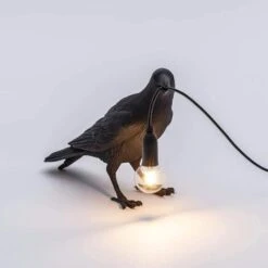 Lampe Créative Lampe Murale Corbeau Lampe De Table Mobile En Résine Oiseau Lampe à économie D'énergie Scandinave Noire 8 Lampe Créative Lampe Murale Corbeau Lampe De Table Mobile En Résine Oiseau Lampe à économie D'énergie Scandinave Noire -EUROPALAMP Soldes Magasin 91415889 4
