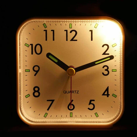 Réveil Analogique Silencieux Sans Tictac, Réveil En Douceur, Bips Sonores, Augmentation Du Volume, Fonctions De Répétition Et D'éclairage à Piles, Réglage Facile, Blanc 4 Réveil Analogique Silencieux Sans Tictac, Réveil En Douceur, Bips Sonores, Augmentation Du Volume, Fonctions De Répétition Et D'éclairage à Piles, Réglage Facile, Blanc – Image 4