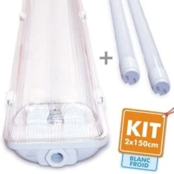 Kit 2 Tubes LED 150cm 6000K + Boitier étanche -EUROPALAMP Soldes Magasin 9189017 3