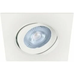 Spot LED Encastrable Orientable 5W Carré Blanc SMD - Blanc