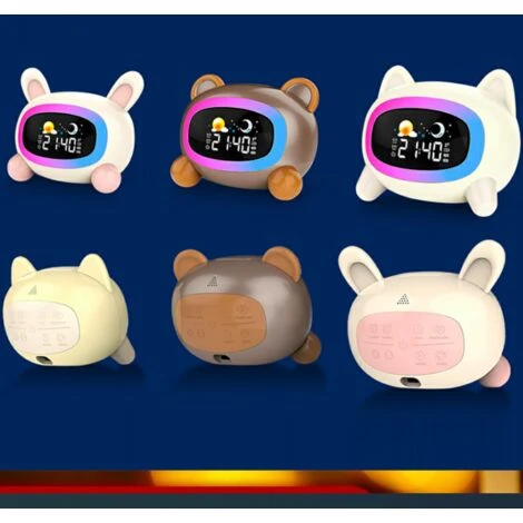 Réveil Enfant Reveil Enfant Educatif Jour/Nuit Lumineux LED Numerique Lampe Snooze Réveil 5 Couleurs,5Types De Musique-Réveil Lapin (lapin) 3 Réveil Enfant Reveil Enfant Educatif Jour/Nuit Lumineux LED Numerique Lampe Snooze Réveil 5 Couleurs,5Types De Musique-Réveil Lapin (lapin) – Image 3