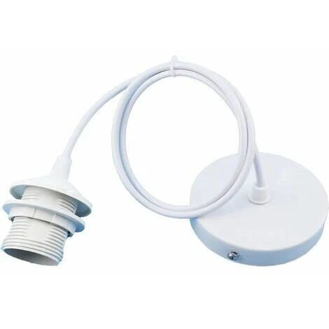 E27 Porte Lampe Suspension, E27 Pendentif Lampes Suspendues Accessoires, E27 Lampe Suspendue Accessoires Avec 1M Cable, Pour Bar, Café, Magasin De Vêtements, Maison, Htel (Blanc) 1 E27 Porte Lampe Suspension, E27 Pendentif Lampes Suspendues Accessoires, E27 Lampe Suspendue Accessoires Avec 1M Cable, Pour Bar, Café, Magasin De Vêtements, Maison, Htel (Blanc)