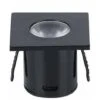 Mini Spot LED Encastrable 1W 90° Carré Noir - Blanc Chaud 2300k
