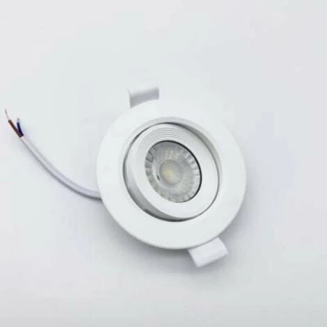 Spot LED Encastrable 5W 30° Orientable - Blanc Neutre 4200k - 1 Spot LED Encastrable 5W 30° Orientable - Blanc Neutre 4200k -
