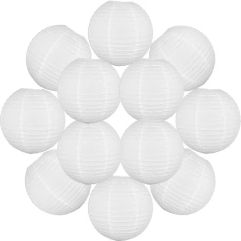 12x Lanterne Papier 40 Cm Blanc - Suspension Boule Papier 40 Cm (12'') Type Lanterne Japonaise Pour Decoration Mariage - 12 Pièces - Le Must De La Gamme De Lampions Papier - Notice En Français. 1 12x Lanterne Papier 40 Cm Blanc - Suspension Boule Papier 40 Cm (12'') Type Lanterne Japonaise Pour Decoration Mariage - 12 Pièces - Le Must De La Gamme De Lampions Papier - Notice En Français.