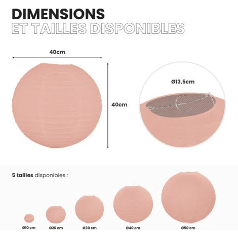 12x Lanterne Papier 40 Cm Pêche - Suspension Boule Papier 40 Cm (12'') Type Lanterne Japonaise Pour Decoration Mariage - 12 Pièces - Le Must De La Gamme De Lampions Papier - Notice En Français. 3 12x Lanterne Papier 40 Cm Pêche - Suspension Boule Papier 40 Cm (12'') Type Lanterne Japonaise Pour Decoration Mariage - 12 Pièces - Le Must De La Gamme De Lampions Papier - Notice En Français. – Image 3