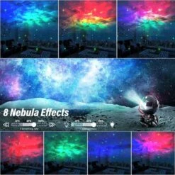 Astronaut Galaxy Projector Light, Projecteur D'étoile D'astronaute Avec Télécommande Et Luminosité Réglable(15 Types), Rotation à 360 ° , Pour Décoration Et Cadeau Pour Enfants (Noir) -EUROPALAMP Soldes Magasin 95072989 4