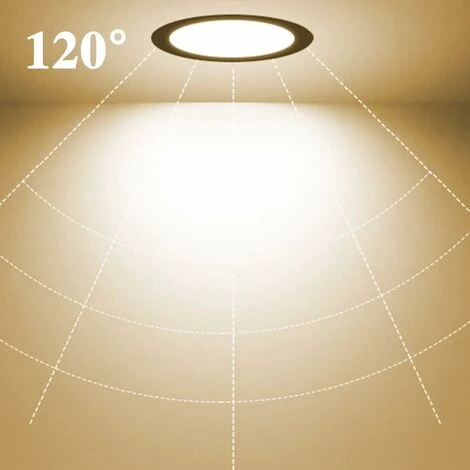 Spot Led Encastrable Noir Extra Plat, 2 Pack 7W 700LM = 70W Incandescence, IP44, 3000K Blanc Chaud, AC 220-240V,Découpe 80-90mm,Rond Ultraslim Plafond Encastré Pour Salle De Bain,Cuisine,Salon [Classe 5 Spot Led Encastrable Noir Extra Plat, 2 Pack 7W 700LM = 70W Incandescence, IP44, 3000K Blanc Chaud, AC 220-240V,Découpe 80-90mm,Rond Ultraslim Plafond Encastré Pour Salle De Bain,Cuisine,Salon [Classe – Image 5