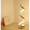 Lampe De Table，Lampe De Table Dimmable De Bureau Spirale Led - 19W ， Protection Des Yeux ， Lampe De Chevet Luminaires Intérieur，Blanc Chaud，or