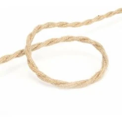 Cable électrique Vintage Chanvre Corde Torsadée Paire Fil électrique Cordon Cable Bricolage Accessoires Pour Lustre Lumière(2 Meters / 6.6ft)