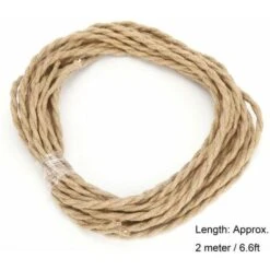 Cable électrique Vintage Chanvre Corde Torsadée Paire Fil électrique Cordon Cable Bricolage Accessoires Pour Lustre Lumière(2 Meters / 6.6ft) 6 Cable électrique Vintage Chanvre Corde Torsadée Paire Fil électrique Cordon Cable Bricolage Accessoires Pour Lustre Lumière(2 Meters / 6.6ft) -EUROPALAMP Soldes Magasin 95225760 3