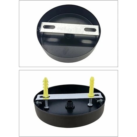 Canopée De Plafond 100 X 20 Mm, Boîte De Jonction En Métal, Abat-jour Rond 1 Trou – Rosace De Plafond – Noir Mat, Toutes Les Lampes Convient (2 Pcs) - MODOU 2 Canopée De Plafond 100 X 20 Mm, Boîte De Jonction En Métal, Abat-jour Rond 1 Trou – Rosace De Plafond – Noir Mat, Toutes Les Lampes Convient (2 Pcs) - MODOU – Image 2