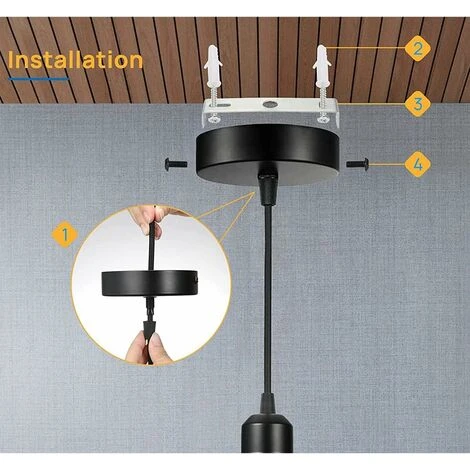 Canopée De Plafond 100 X 20 Mm, Boîte De Jonction En Métal, Abat-jour Rond 1 Trou – Rosace De Plafond – Noir Mat, Toutes Les Lampes Convient (2 Pcs) - MODOU 3 Canopée De Plafond 100 X 20 Mm, Boîte De Jonction En Métal, Abat-jour Rond 1 Trou – Rosace De Plafond – Noir Mat, Toutes Les Lampes Convient (2 Pcs) - MODOU – Image 3