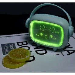 Veilleuse,Réveil, Enfants Filles Garçons Numérique,Réveil Mignon Alarmes Volume De MusiqueRéglable 3 Luminosité De L'écran Minuterie Veilleuse Compte à Rebours Snooze Commande Vocale Horloge Recharg -EUROPALAMP Soldes Magasin 95446133 4