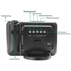 Réveil à Projection Réveil à Projection Au Plafond Réveil Numérique Réveil à Projection Réveil Numérique à LED Avec Station De Temps LCD Température Et Date Chargement USB 12 Heures Et 24 Heures Chamb -EUROPALAMP Soldes Magasin 95475024 5