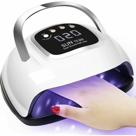 UV Gel Nail Lamp, 220W LKE Nail Gel Lamp With Handle, 4 Timer, HD LCD Display, Detachable Base, UV LED Nail Art Machine For All Gels, Nail Dryers And UV Lamps 1 UV Gel Nail Lamp, 220W LKE Nail Gel Lamp With Handle, 4 Timer, HD LCD Display, Detachable Base, UV LED Nail Art Machine For All Gels, Nail Dryers And UV Lamps