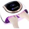 Lampe UV Sèche Ongles,180W UV LED Séchoir à Ongles Professionnel Automatique, 4 Minuteries 30/60/90/120S, Grand LCD Ecran, Base Aimant Démontable, Pour Vernis Semi Permanent