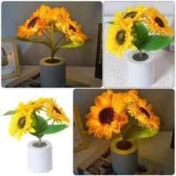 Veilleuse Tournesol Pour Enfants Lumiere Decorative Luminosite Reglable Lampe De Chambre Creative Cadeau D'anniversaire Et De Vacances -EUROPALAMP Soldes Magasin 95933226 5