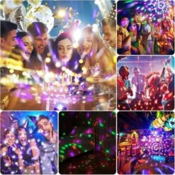 Boule De Disco à Led 360 Rotative Avec Télécommande, 7 Couleurs Rgb, Effets De Lumière Dynamiques Pour La Fête, L'Halloween, Les Enfants 5 Boule De Disco à Led 360 Rotative Avec Télécommande, 7 Couleurs Rgb, Effets De Lumière Dynamiques Pour La Fête, L'Halloween, Les Enfants -EUROPALAMP Soldes Magasin 96011538 3