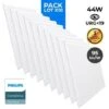 Pack 10 Panneaux Slim LED 600x600x15 44W UGR19 Philips Driver Blanc Neutre