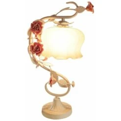 Lampe De Table Rose Lampe De Bureau Blanc Veilleuse Lampe De Table Lampadaire Moderne Lampe De Chevet Avec Ampoule LED 5W 220V