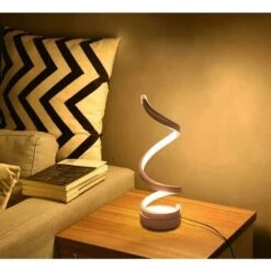 Lampe De Chevet En LED Spirale 19W Blanc Chaud Protection Des Yeux Luminosité, LED Lampe De Table/éclairage Décoratif Pour Chambre à Coucher Salon (or) 5 Lampe De Chevet En LED Spirale 19W Blanc Chaud Protection Des Yeux Luminosité, LED Lampe De Table/éclairage Décoratif Pour Chambre à Coucher Salon (or) -EUROPALAMP Soldes Magasin 97244719 3