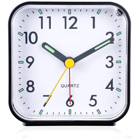 Petit Réveil Analogique À Piles Silencieux Sans Tic-Tac Bips Progressifs Fonction Snooze Fonctions Lumineuses 1 Petit Réveil Analogique À Piles Silencieux Sans Tic-Tac Bips Progressifs Fonction Snooze Fonctions Lumineuses