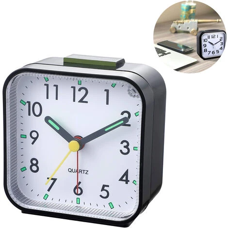 Petit Réveil Analogique À Piles Silencieux Sans Tic-Tac Bips Progressifs Fonction Snooze Fonctions Lumineuses 2 Petit Réveil Analogique À Piles Silencieux Sans Tic-Tac Bips Progressifs Fonction Snooze Fonctions Lumineuses – Image 2