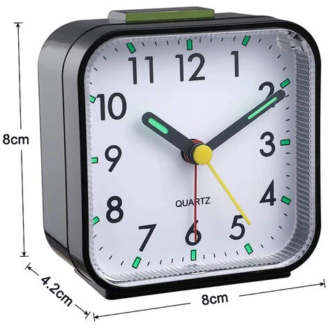Petit Réveil Analogique À Piles Silencieux Sans Tic-Tac Bips Progressifs Fonction Snooze Fonctions Lumineuses 5 Petit Réveil Analogique À Piles Silencieux Sans Tic-Tac Bips Progressifs Fonction Snooze Fonctions Lumineuses – Image 5
