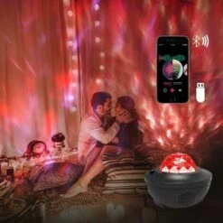 Projecteur De Ciel étoilé, Lampe De Projecteur D'étoile à Led Starry/Water Waves/haut-parleur Bluetooth Parfait Pour La Fête -EUROPALAMP Soldes Magasin 97633900 4