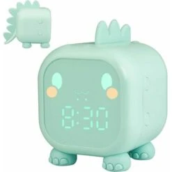 Réveil Enfant Fille Garcons Dinosaure Lumineux Reveil Enfant Numerique Lampe Réveil Veilleuse Jour Nuit Enfant Réveil De La Maternelle Volume Réglable Avec Snooze Compte à Rebours