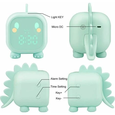 Réveil Enfant Fille Garcons Dinosaure Lumineux Reveil Enfant Numerique Lampe Réveil Veilleuse Jour Nuit Enfant Réveil De La Maternelle Volume Réglable Avec Snooze Compte à Rebours 2 Réveil Enfant Fille Garcons Dinosaure Lumineux Reveil Enfant Numerique Lampe Réveil Veilleuse Jour Nuit Enfant Réveil De La Maternelle Volume Réglable Avec Snooze Compte à Rebours – Image 2