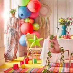 12x Lanterne Papier 30 Cm Rouge - Suspension Boule Papier 30 Cm (12'') Type Lanterne Japonaise Pour Decoration Mariage - 12 Pièces - Le Must De La Gamme De Lampions Papier -EUROPALAMP Soldes Magasin 97742795 5