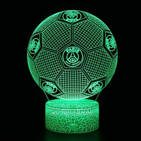 Deal Best Football Forme 3d Illusion Optique Intelligent 7 Couleurs Led Night Light Lampe De Table Avec Câble D'alimentation Usb Paris Saint Germain 3 Deal Best Football Forme 3d Illusion Optique Intelligent 7 Couleurs Led Night Light Lampe De Table Avec Câble D'alimentation Usb Paris Saint Germain – Image 3