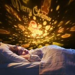 Veilleuse Enfant Lampe Etoile Projecteur, 360°Rotation Musicale Veilleuse + Minuterie + Télécommande + 6 Couleurs, LED Veilleuse Ciel Etoilé Bébé Pour Anniversaire, Noël [Classe énergétique A++] -EUROPALAMP Soldes Magasin 98430116 5