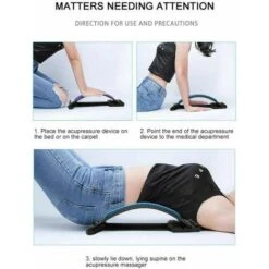 LECHUANG Brancard Dorsal Brancard Dorsal Entraîneur Dorsal Ergonomique Massage Du Dos Brancard De Colonne Vertébrale Contre Les Tensions Et Les Maux De Dos (blanc Et Bleu) -EUROPALAMP Soldes Magasin 98443206 5