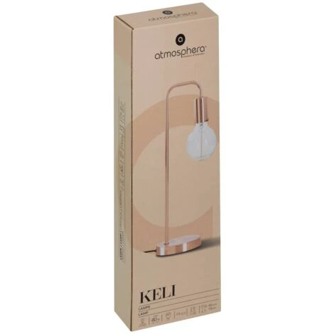Lampe Métal Cuivre Keli H. 46 Cm - Atmosphera Créateur D'intérieur 2 Lampe Métal Cuivre Keli H. 46 Cm - Atmosphera Créateur D'intérieur – Image 2