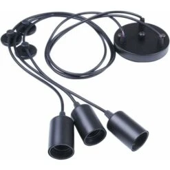 Éclairage Suspendu Edison 2Mètres Réglable Plafonnier Araignée Lumière Métal Fil Cage Pendentif Éclairage Lustre Moderne Industriel Lumière Lumineuse (Ampoule NON INCLUS) (3 Bras)